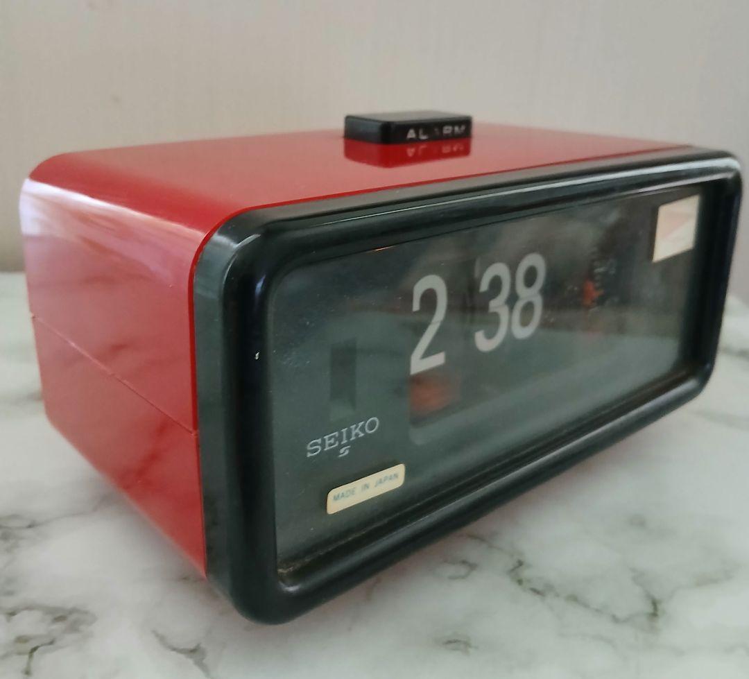 SEIKO パタパタ時計 DP692T 赤と黒 昭和レトロ 50/60Hz