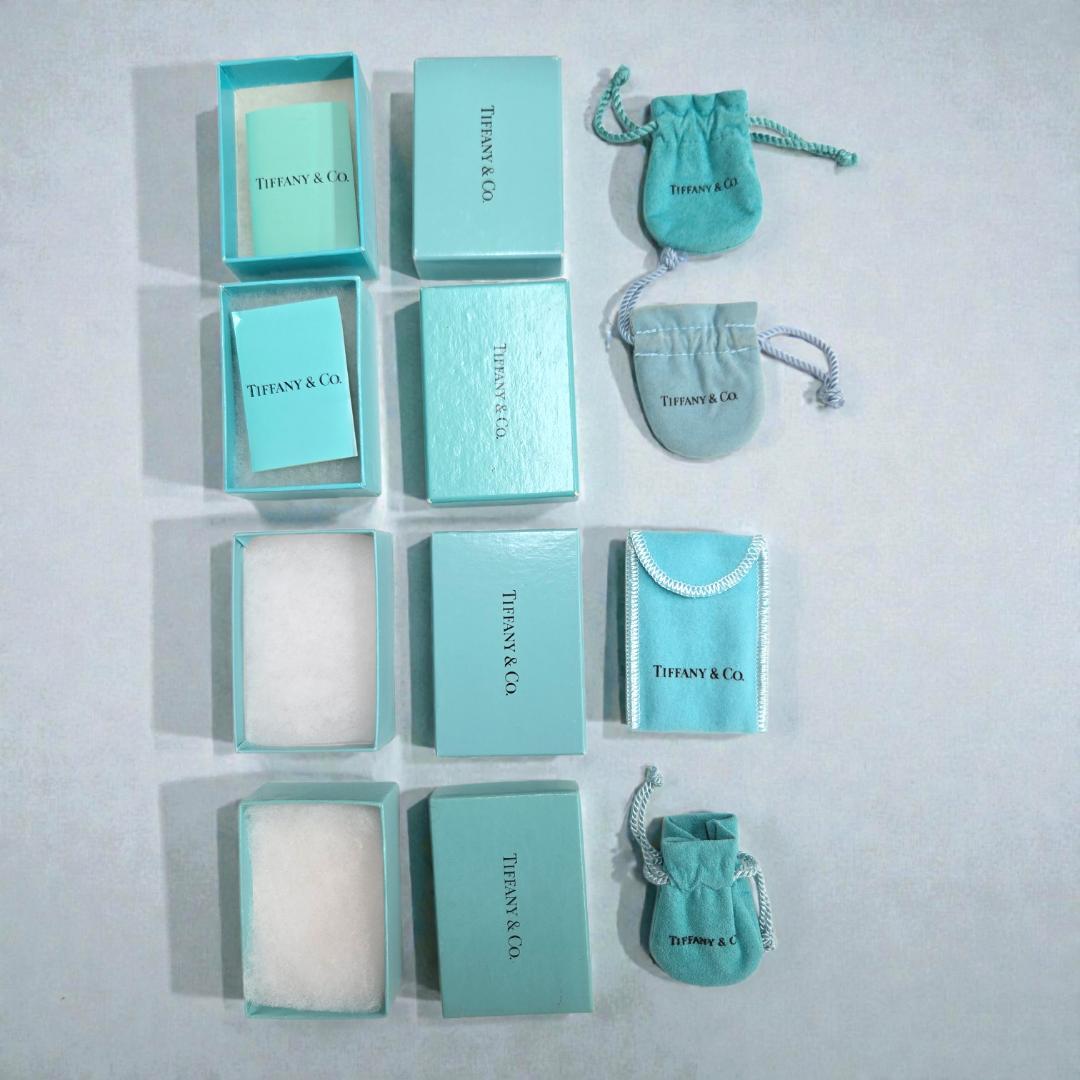 ①ティファニー ジュエリーボックス ポーチ 空箱 保存袋 巾着袋 12セット