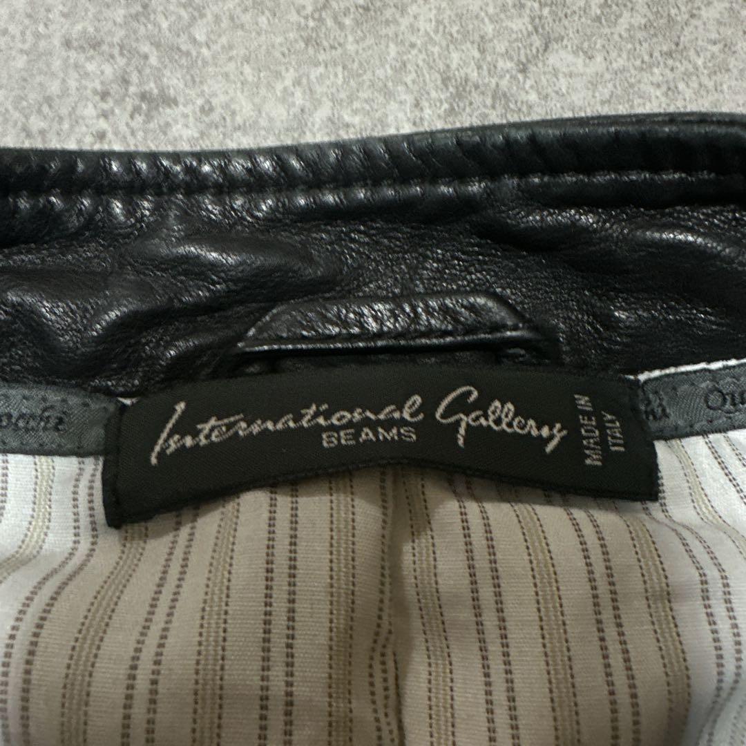 BEAMS 最高級ライン ラムレザー 羊革 ライダースジャケット ブラック M