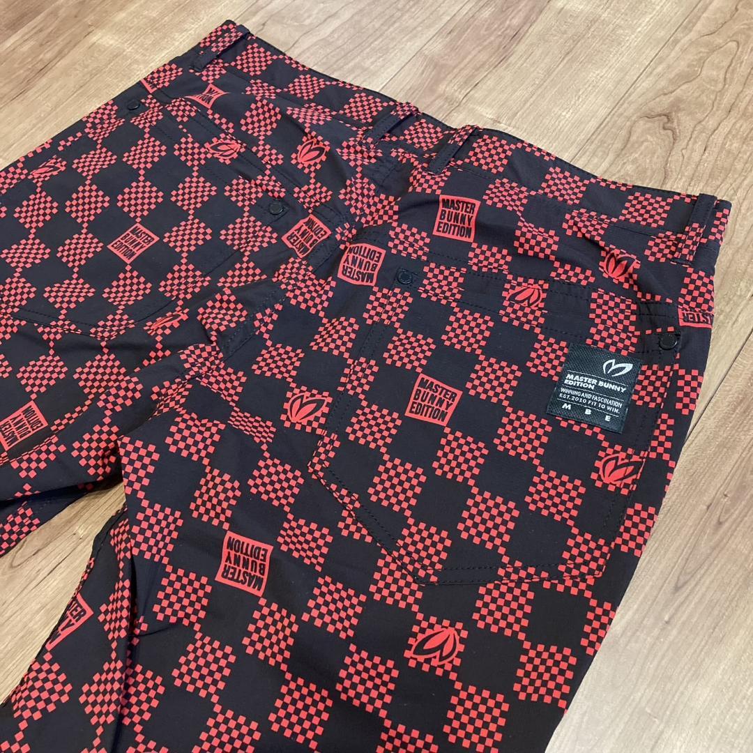 新品　マスターバニー　パーリーゲイツ　チェッカー　ゴルフパンツ　ストレッチ