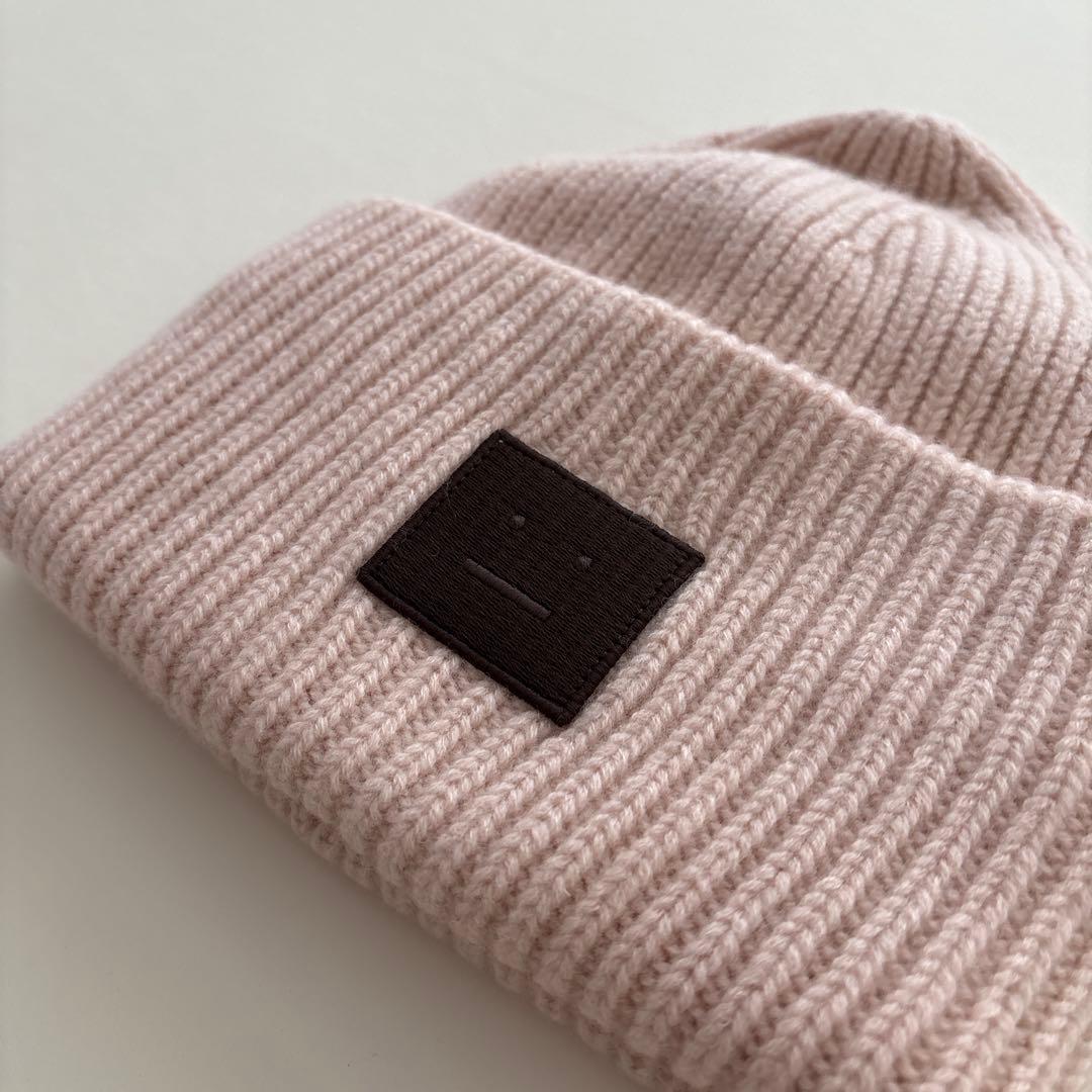 Acne Studios ニット帽 ピンクxブラウン　完売品
