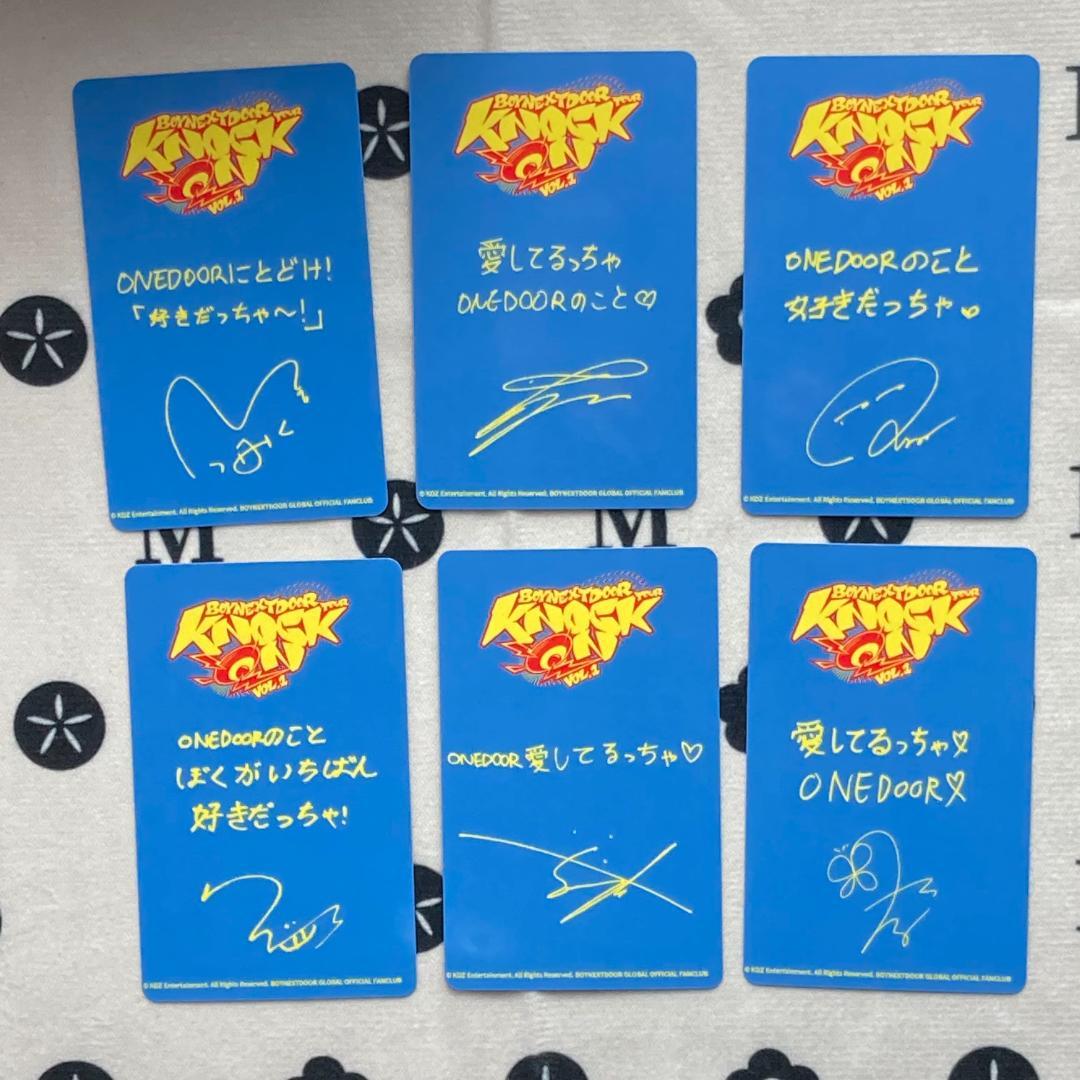 BOYNEXTDOOR 韓国 宮城 仙台会場 トレカ 6枚