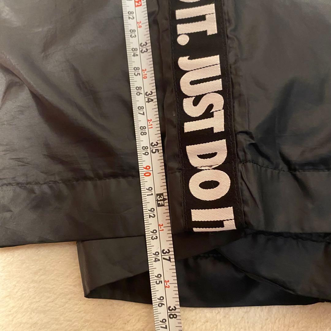 Nike レディースナイロンジャケットセットアップ XL 黒/蛍光イエロー