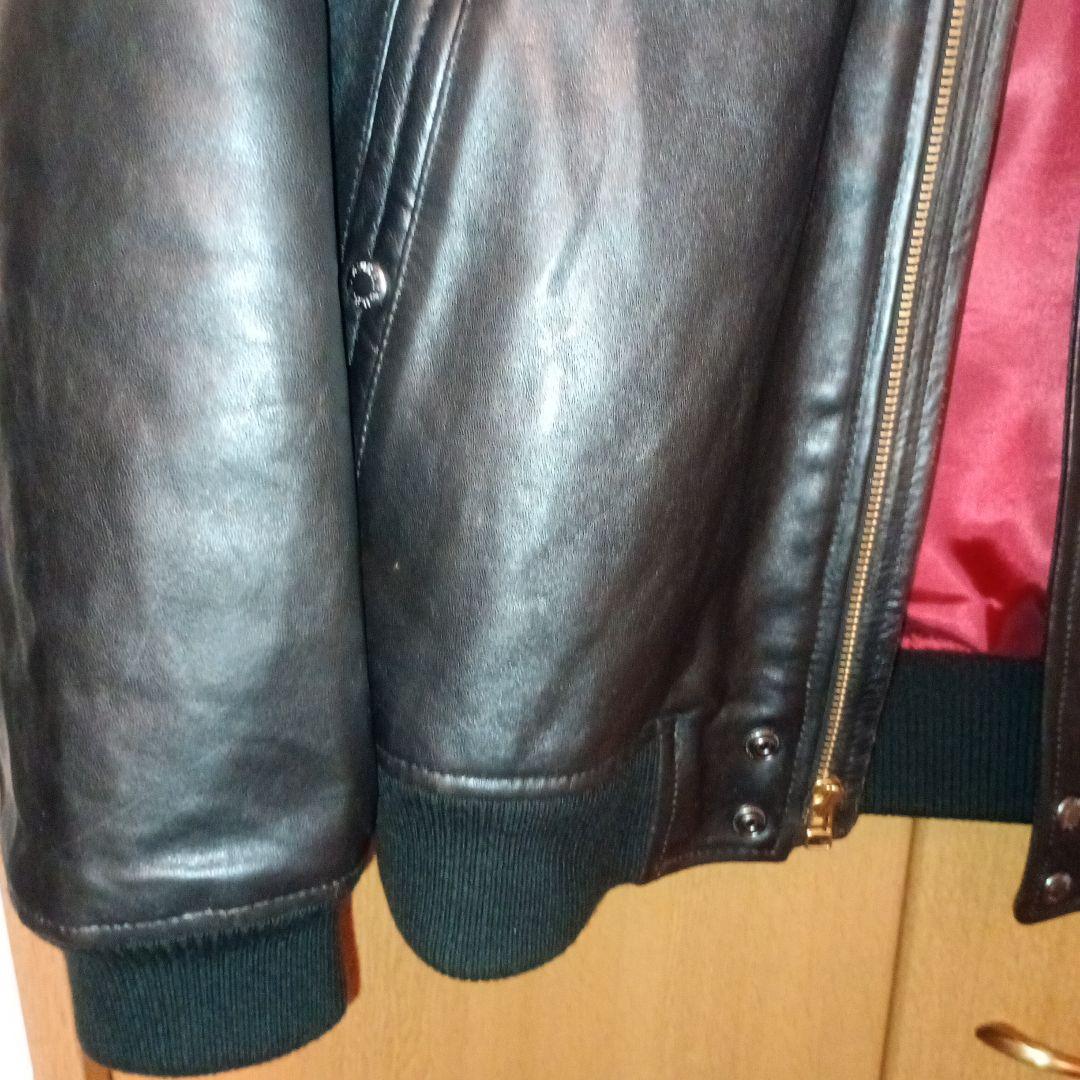 黒艶レザー希少サイズ！アメリカ空軍　ミッドゾーンジャケット　アビレックス　羊革