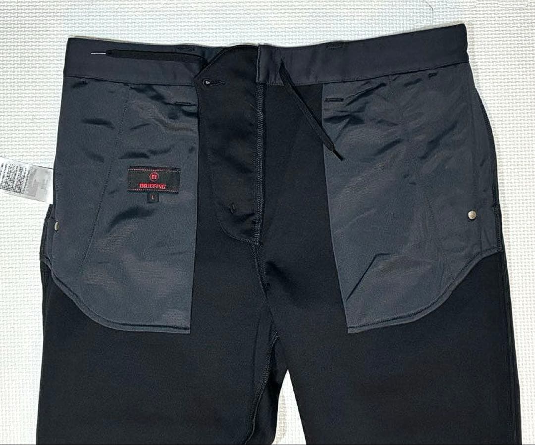 BRIEFING ウォーム ロゴライン スリムパンツ（BLK／L）
