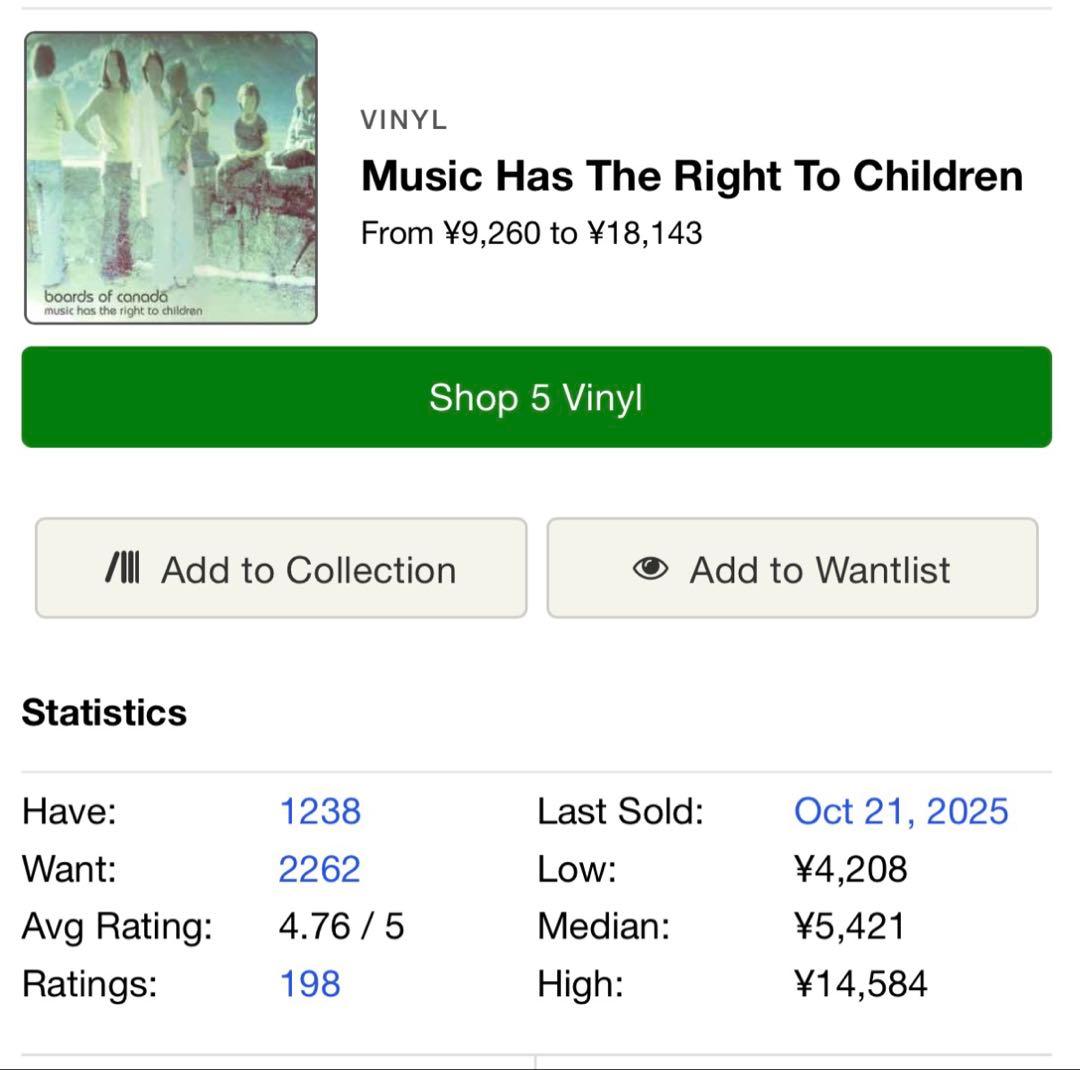 洋楽 BoC Music Has The Right To Children 2LP