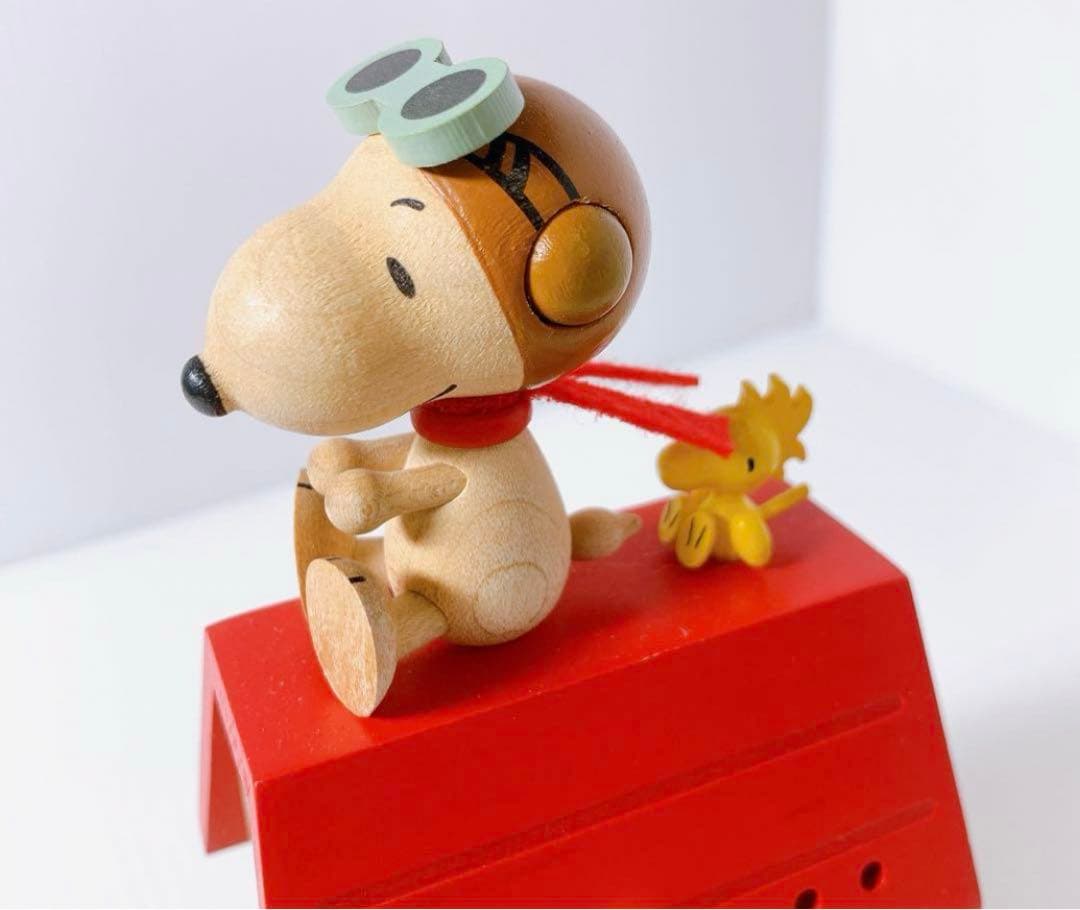 スヌーピー 木製　サイコロ　万年カレンダー　ウッドストック