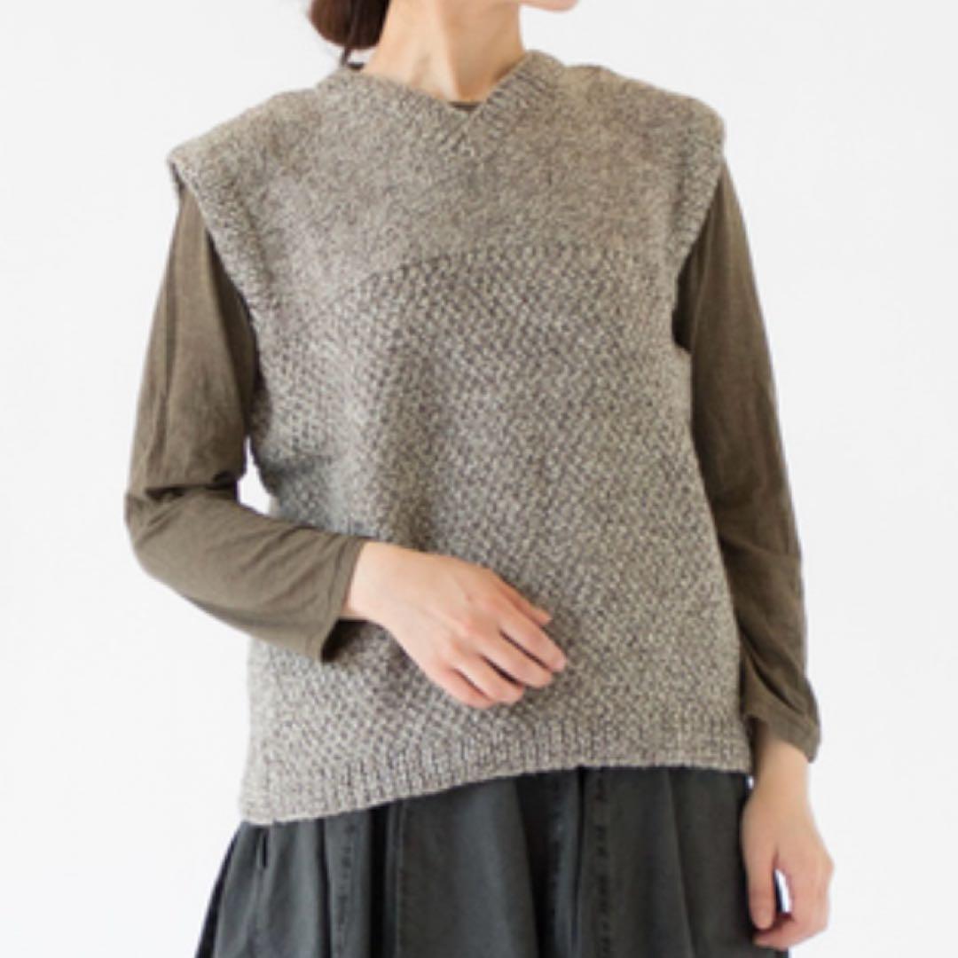 定価2.6万 英国製 ブラックシープ ハンドメイド ウールベスト L 無染色希少