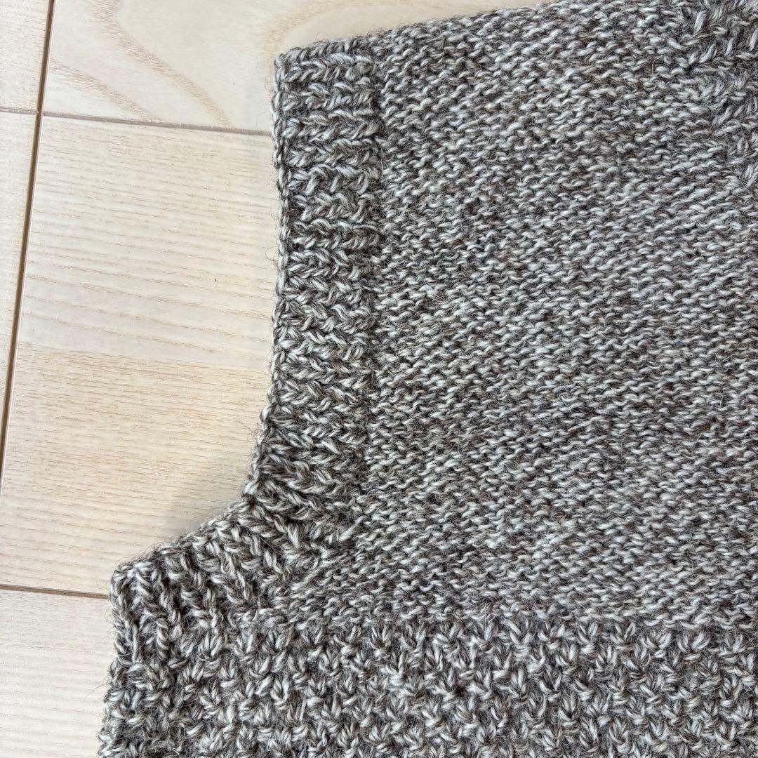 定価2.6万 英国製 ブラックシープ ハンドメイド ウールベスト L 無染色希少