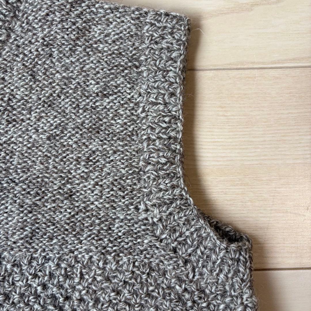 定価2.6万 英国製 ブラックシープ ハンドメイド ウールベスト L 無染色希少