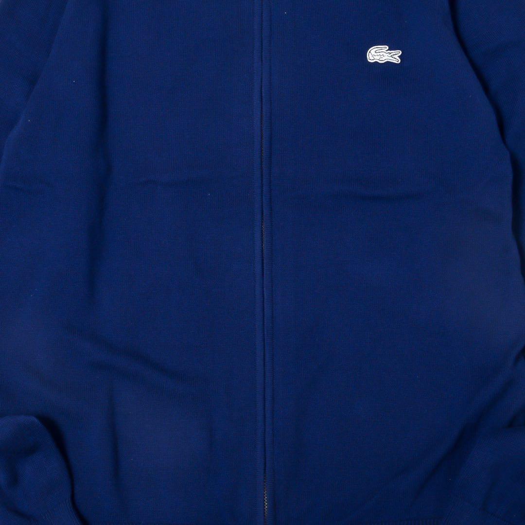 LACOSTE ラコステ ネイビー ジップアップ コットン ニット ジャケット