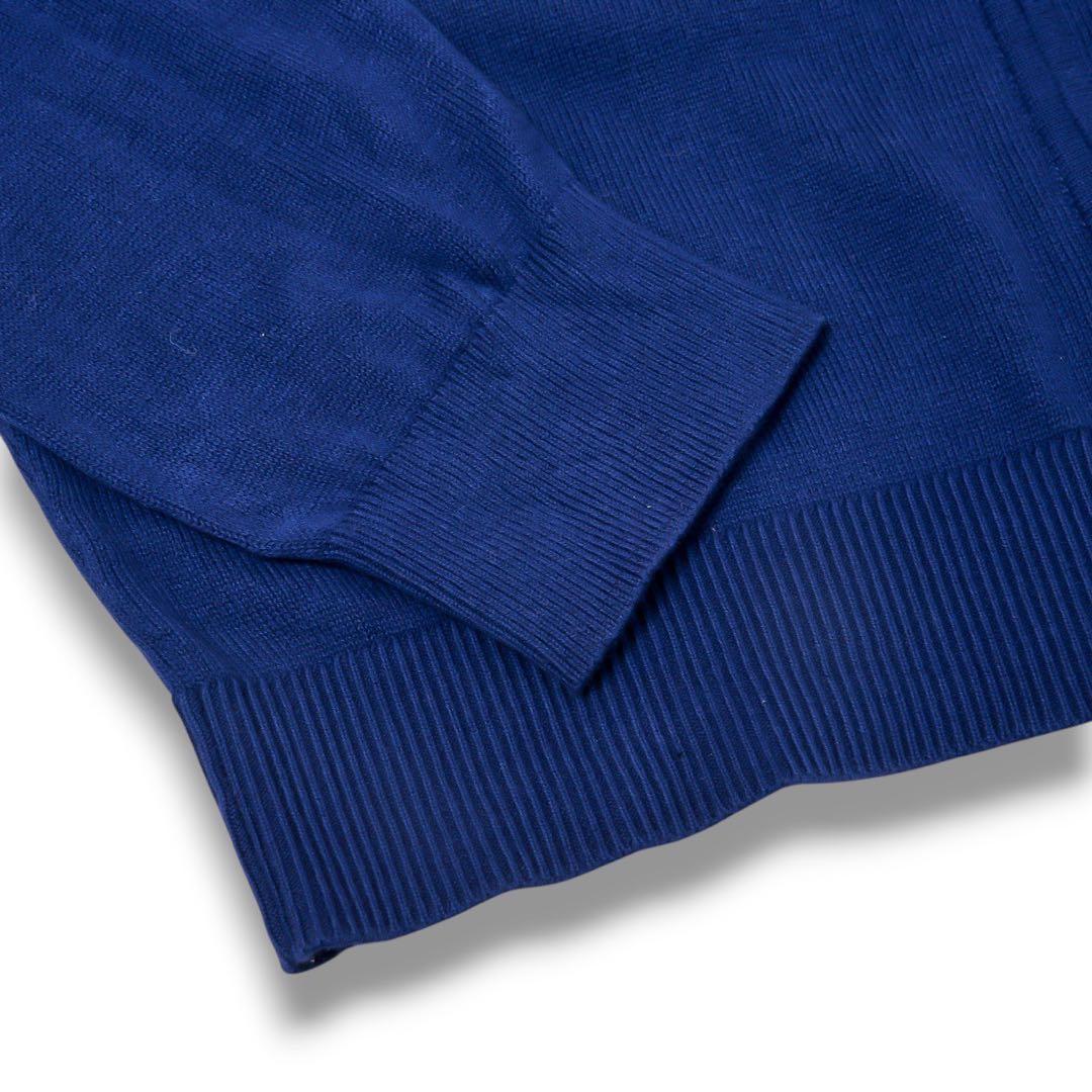 LACOSTE ラコステ ネイビー ジップアップ コットン ニット ジャケット