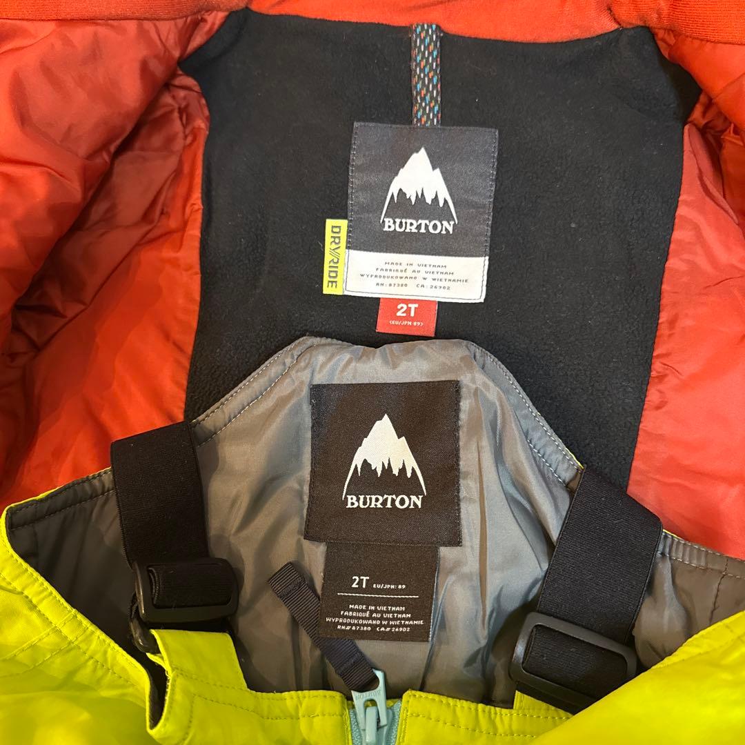 ☆極美品【バートン】上下セット スノーウェア キッズ 子供 2T 90cm