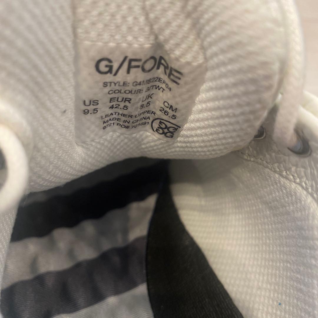 美品 G/FORE ゴルフシューズ ホワイト 26.5cm スパイクレス
