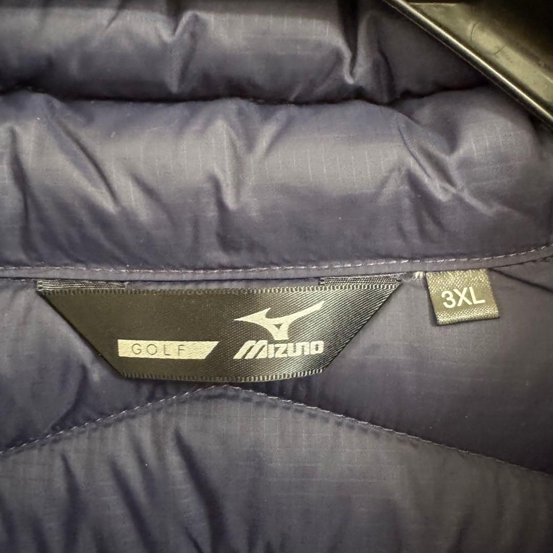 【美品！】ミズノゴルフ ダウンジャケット/ブレスサーモ/ブラック/3XLサイズ