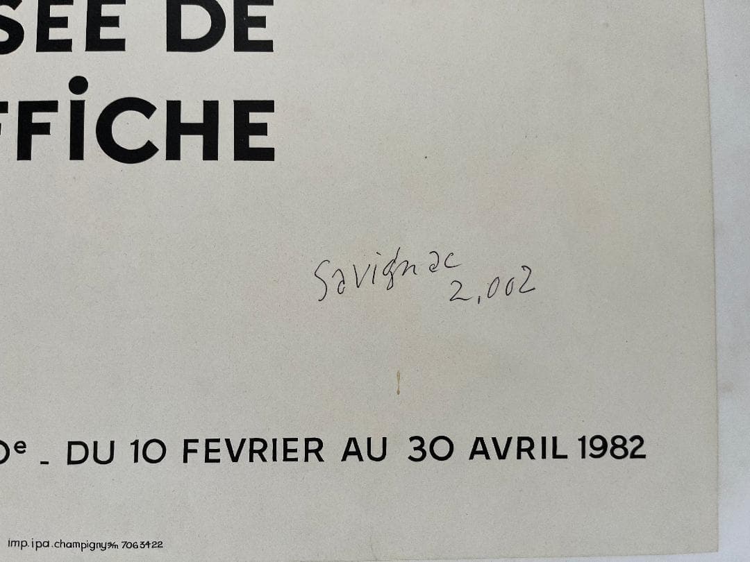 ☆貴重本人サイン入　SAVIGNAC Musee de L'affiche’82