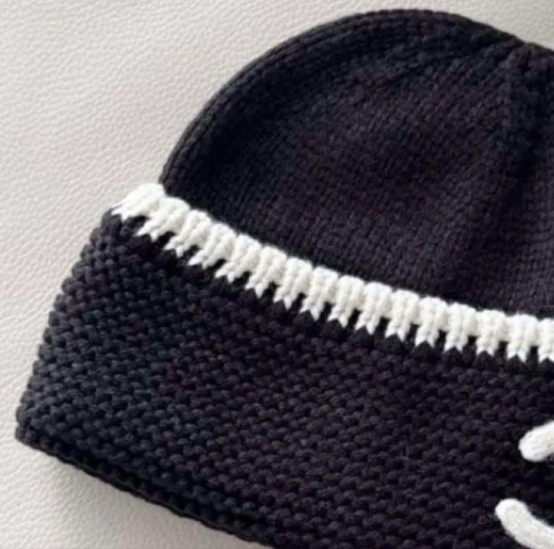 CCロゴ　ブラック ニットビーニー