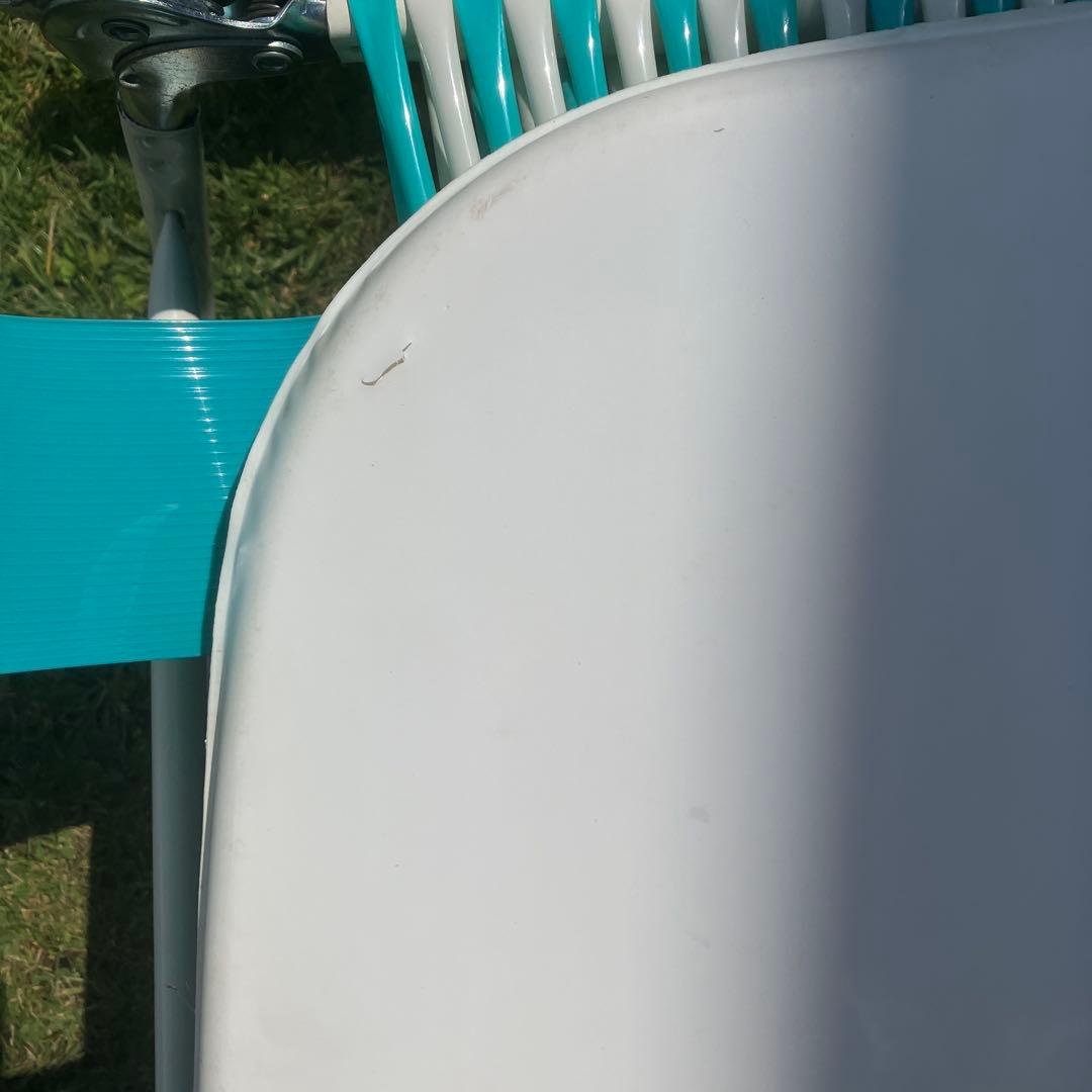 昭和レトロ 折りたたみ ビーチベッド 2脚セット ヤシのみ柄、波柄