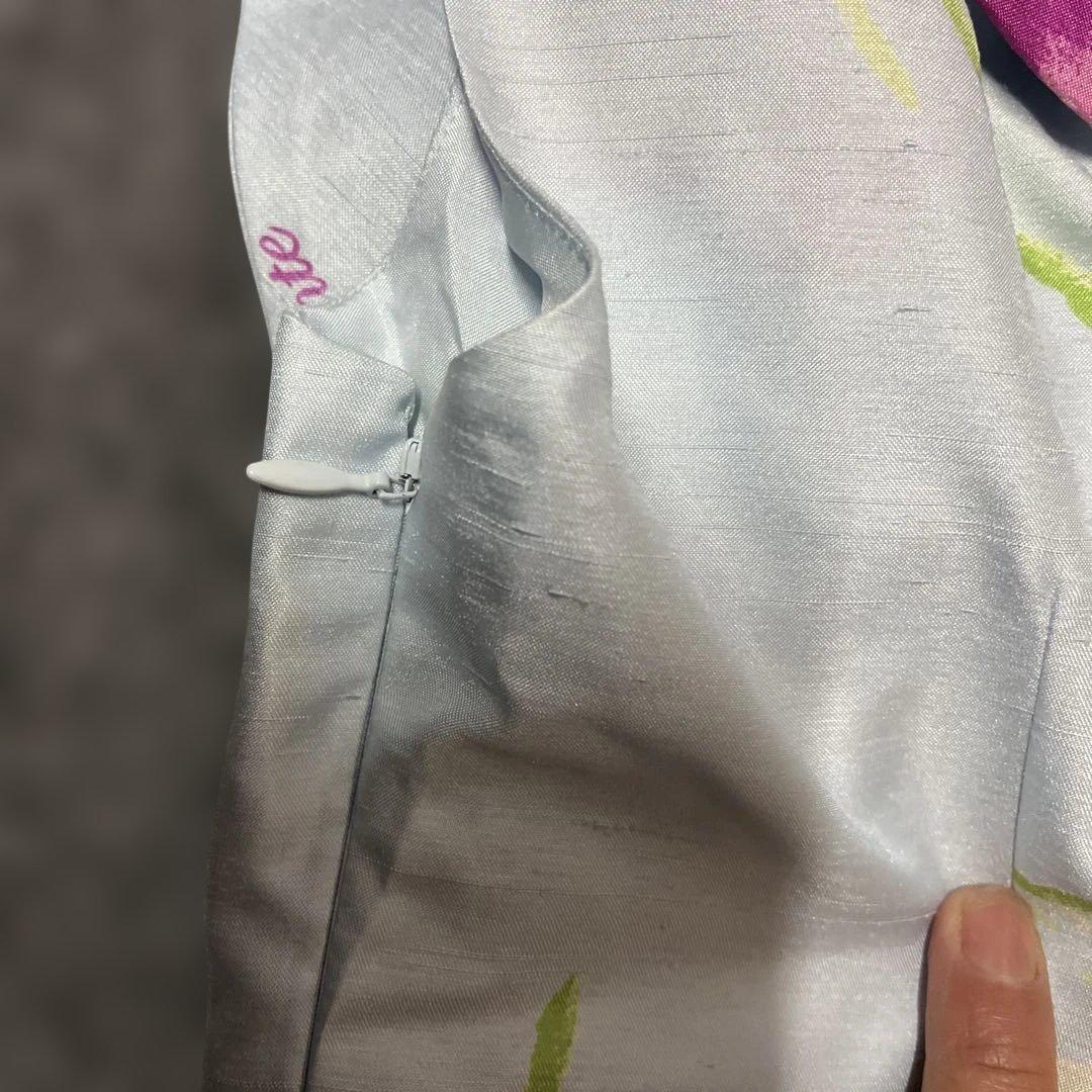 d*7様 289 ジーザスディアマンテ　肩リボンワンピース　プレミアムローズ柄サ