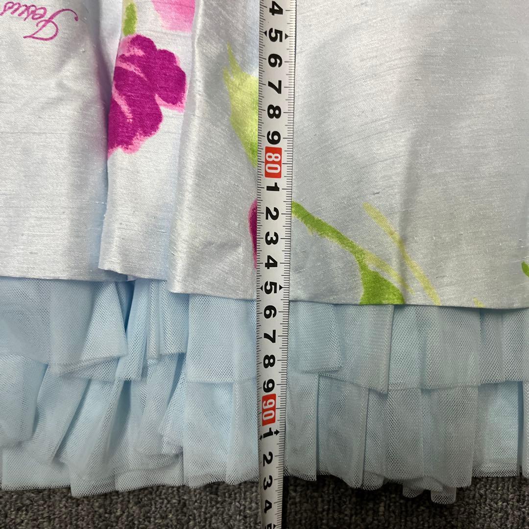 d*7様 289 ジーザスディアマンテ　肩リボンワンピース　プレミアムローズ柄サ