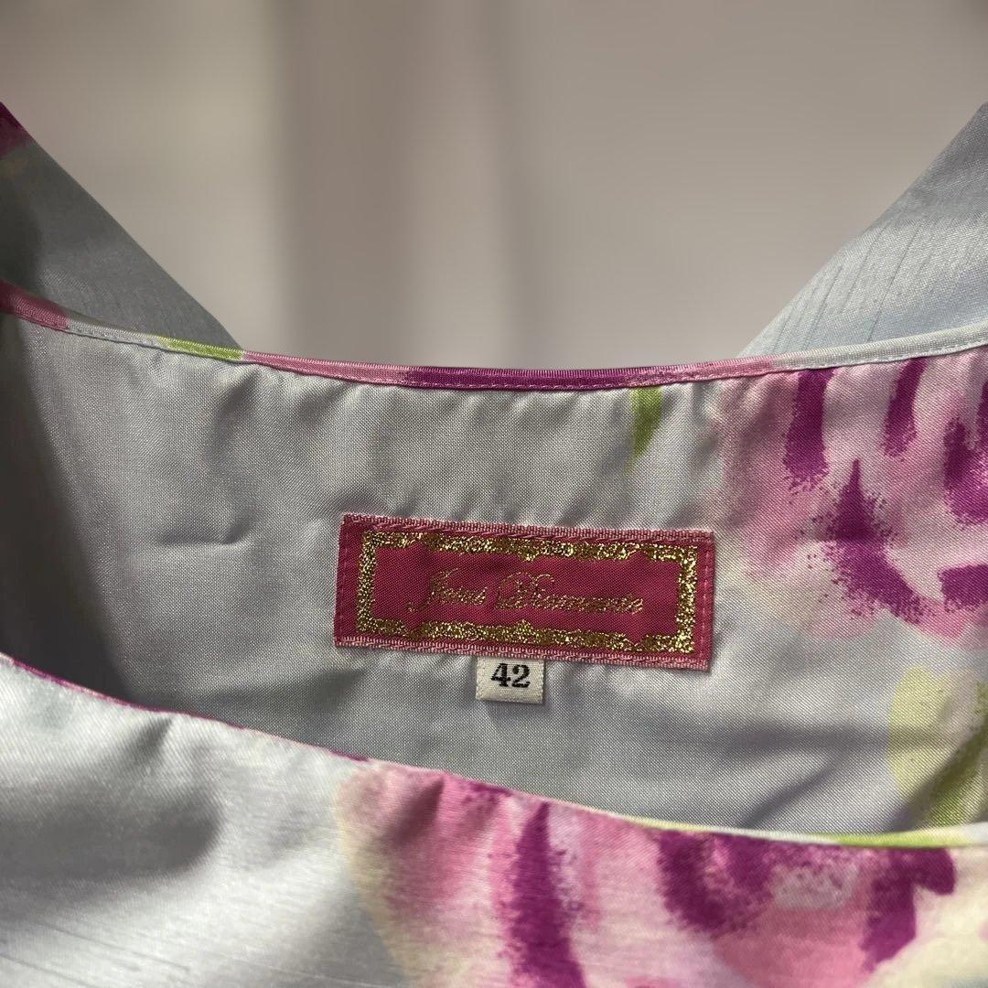 d*7様 289 ジーザスディアマンテ　肩リボンワンピース　プレミアムローズ柄サ