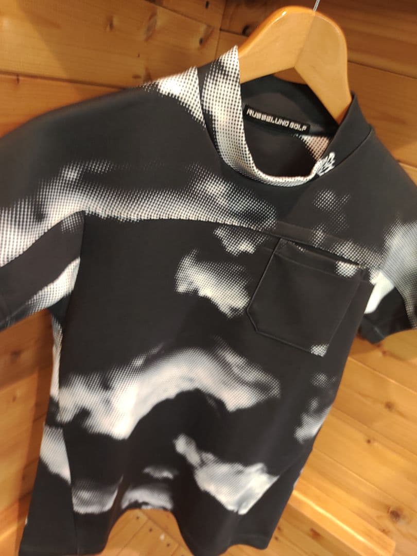 美品【ラッセルノ】人気ルチャマスク×カモ総柄 半袖モックネックポロシャツ