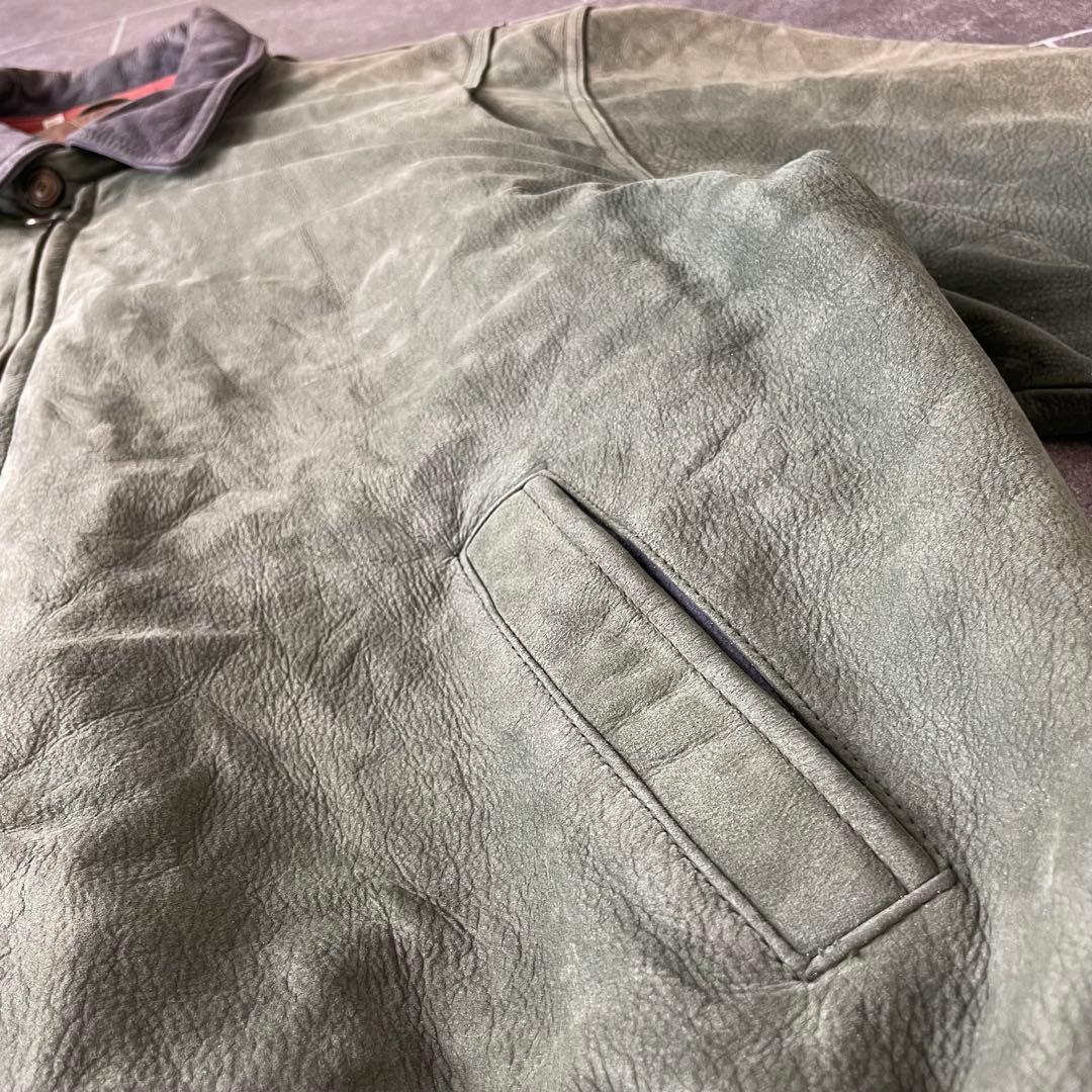 90s vintage 本革 レザーブルゾン ドリズラージャケット XL