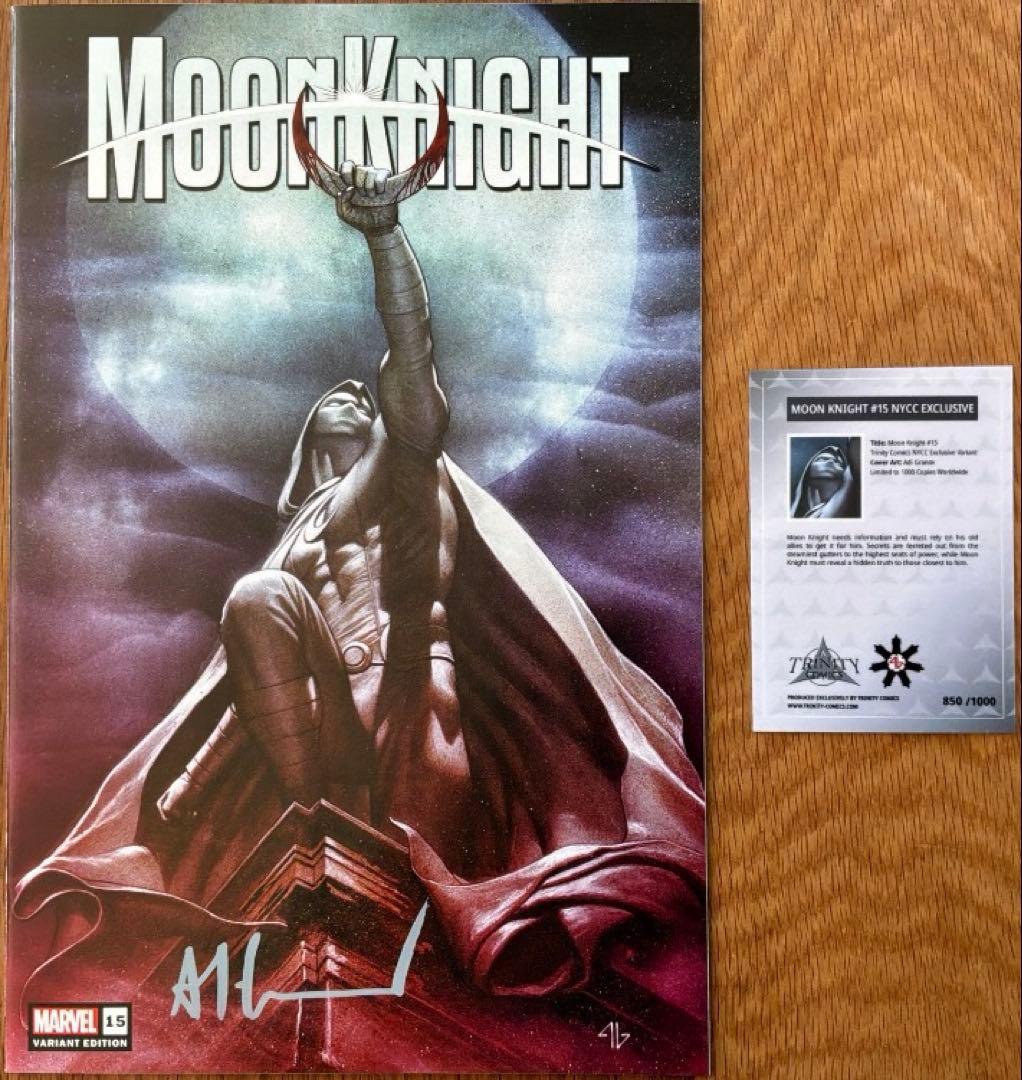 Moon Knight 15 サイン入りAdi Granov表紙 アメコミリーフ