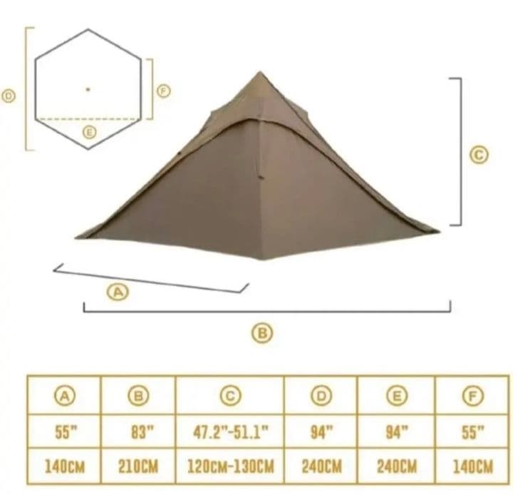 OneTigris TIPINOVA 本格テント 軽量 (ブラウン)