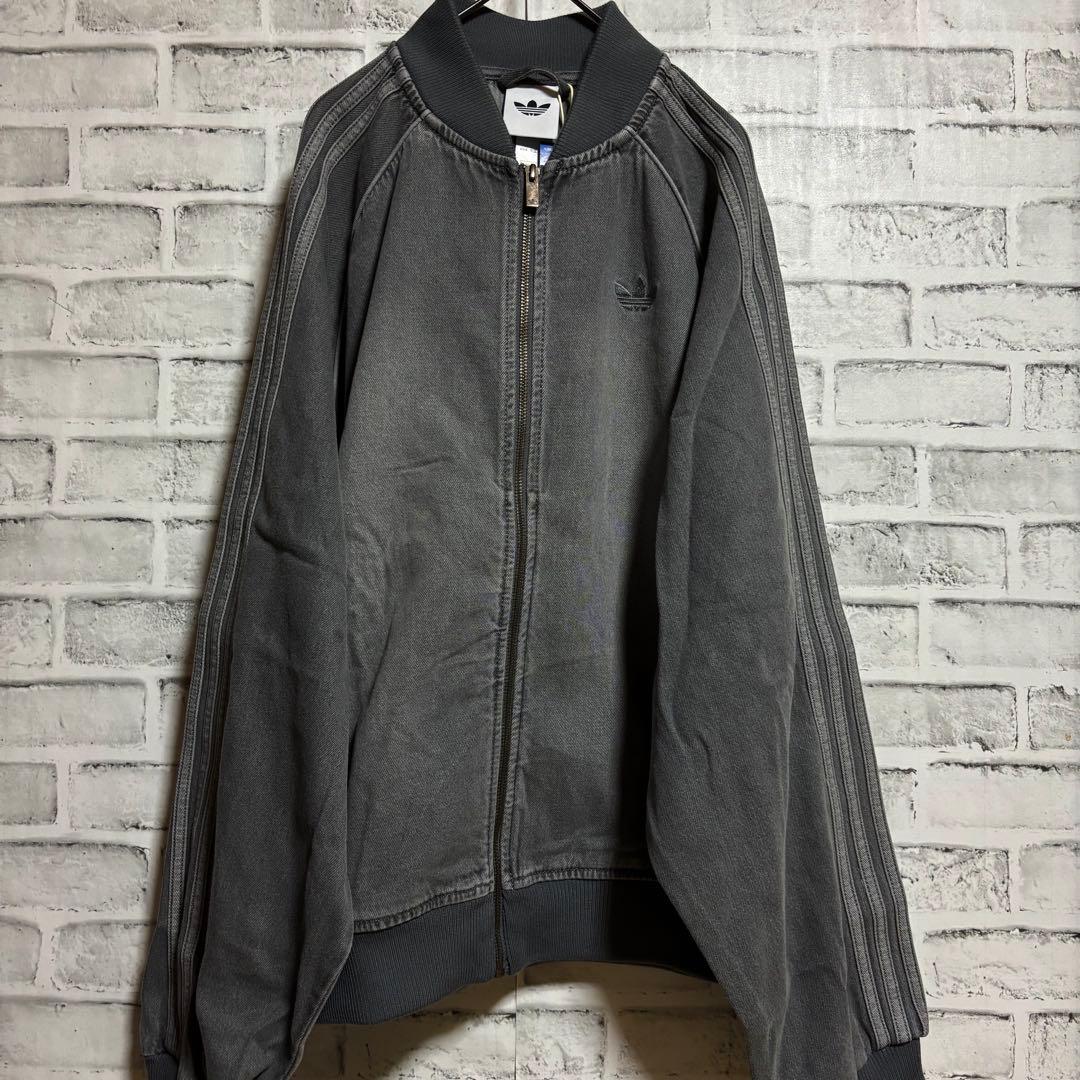 新品3XL⭐️adidasアディカラー ルーズデニムブラック ウォッシュジャケット