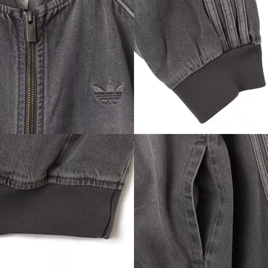 新品3XL⭐️adidasアディカラー ルーズデニムブラック ウォッシュジャケット