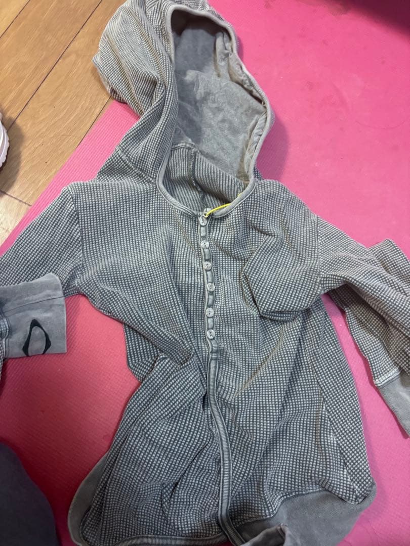 MSCHF リブ編みパーカー Mサイズ みどりグレー