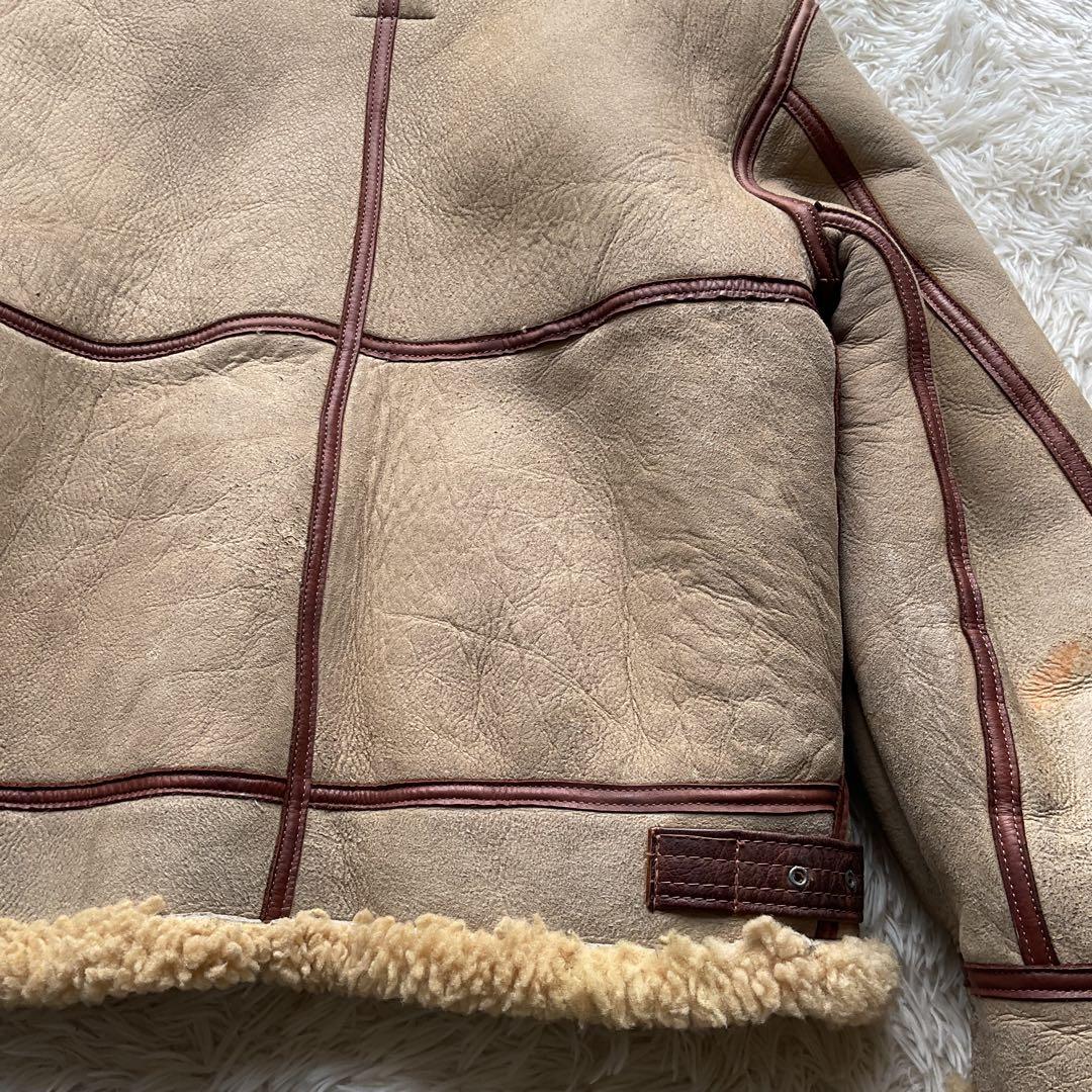 希少✨90's AVIREX B-3 リアルムートン　シープスキン　38 レザー