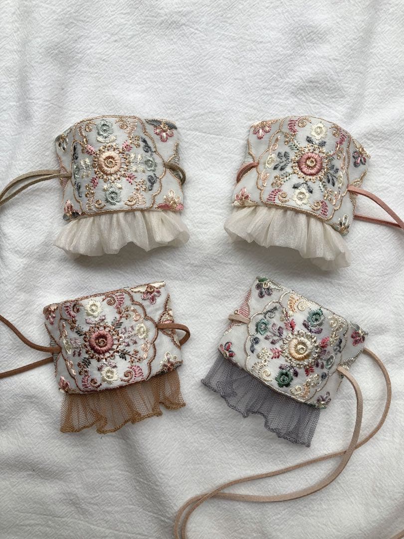 確認ページ　インド刺繍生地　ポニーフック