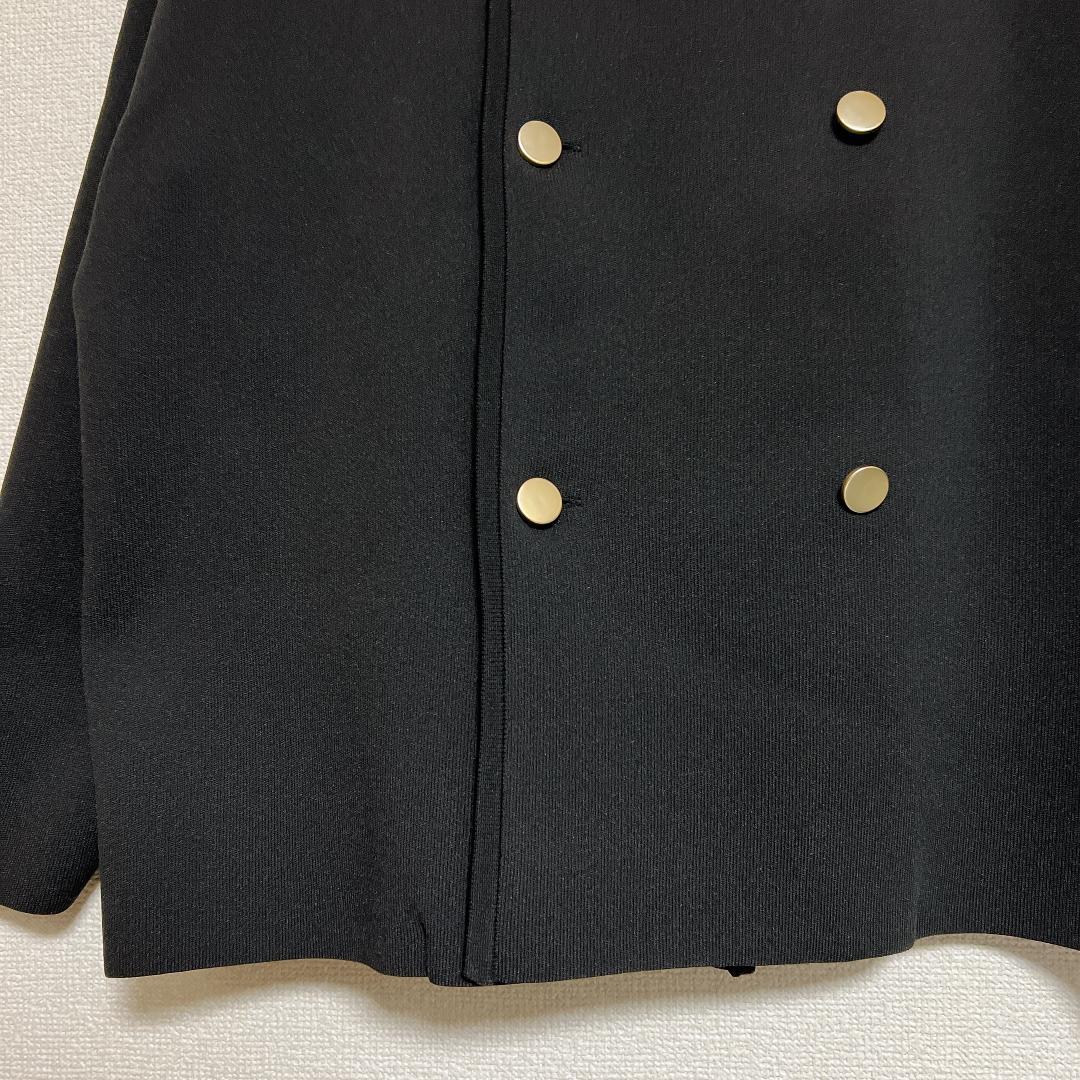 quaranciel ニット ノーカラー ダブルジャケット カーディガン 美品