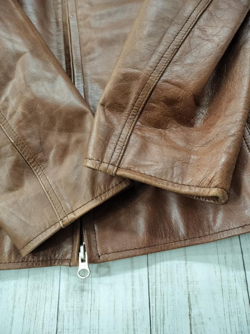 フリーダム/バッファローレザージャケット/シングルSIZE LL/XL滑らか裏地