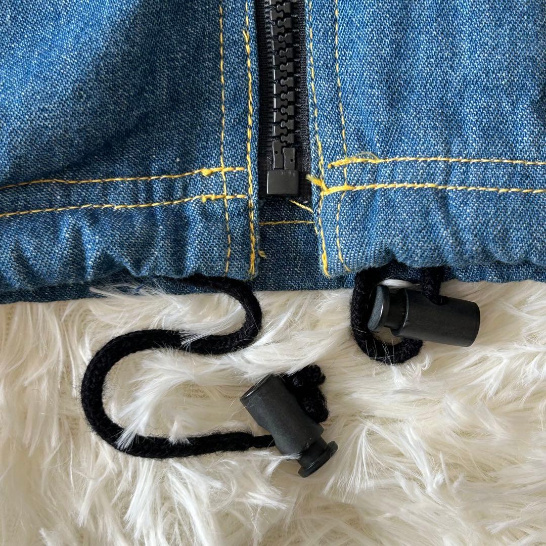 A.VERSACE 刺繍ロゴ デニム切替 フードジャケット L