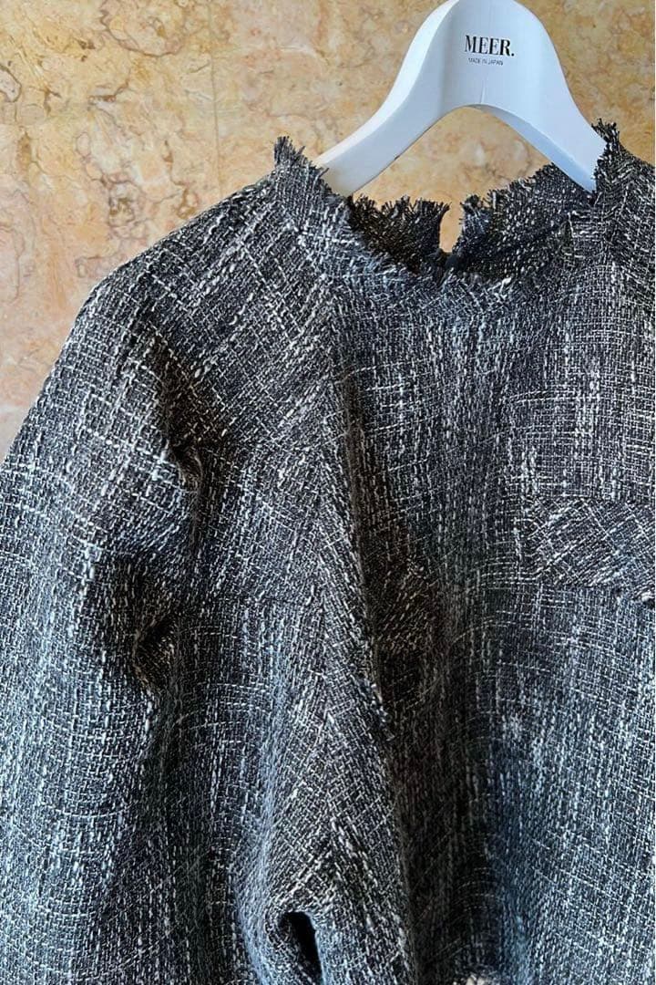 トップス MEER. TWEED PULLOVER /MIX CHARCOAL