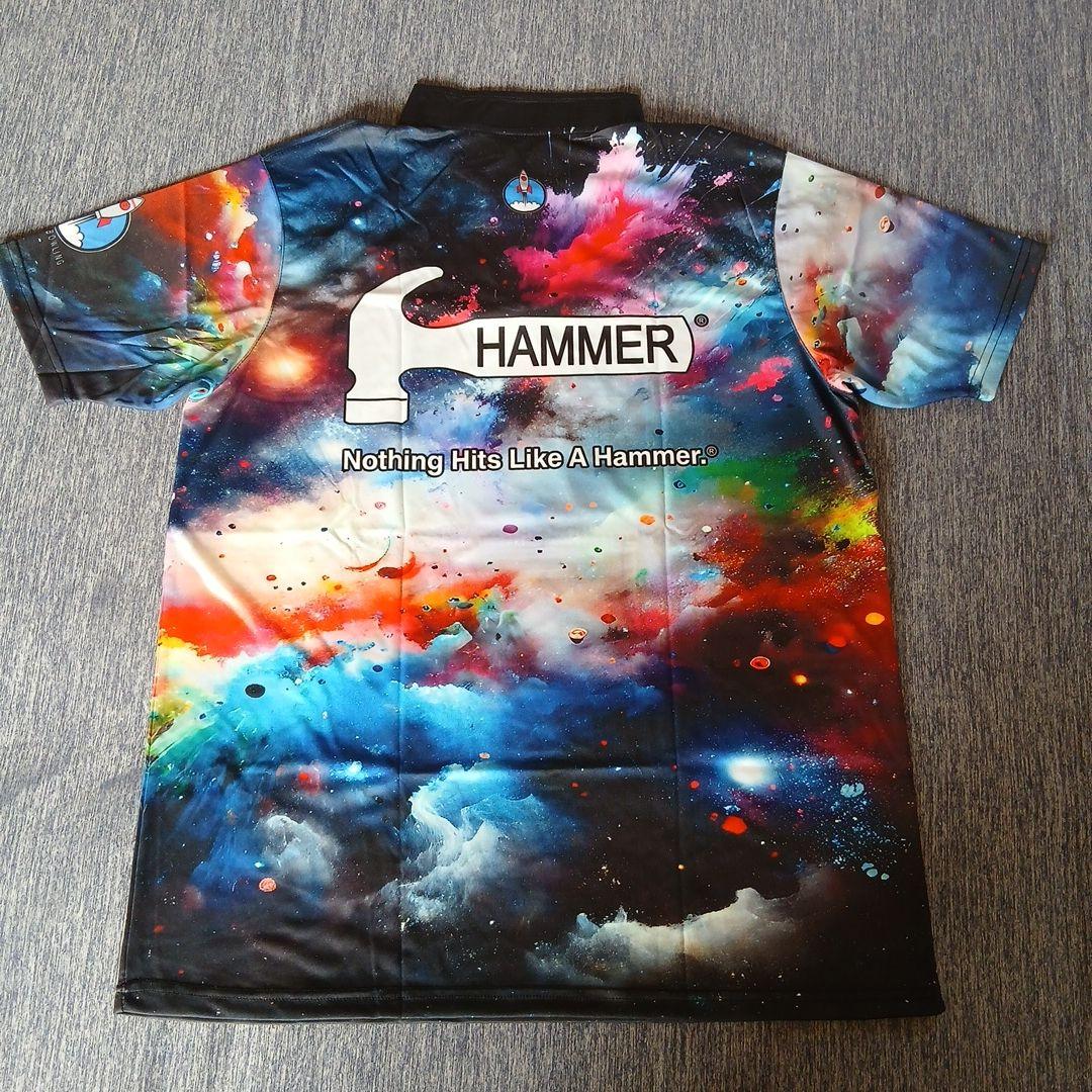 ✨新品✨ハンマー　【2XL】　宇宙　カラフル　大きいサイズ　ボウリングウェア