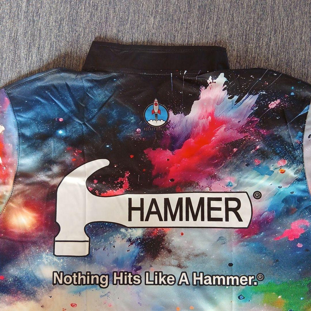 ✨新品✨ハンマー　【2XL】　宇宙　カラフル　大きいサイズ　ボウリングウェア