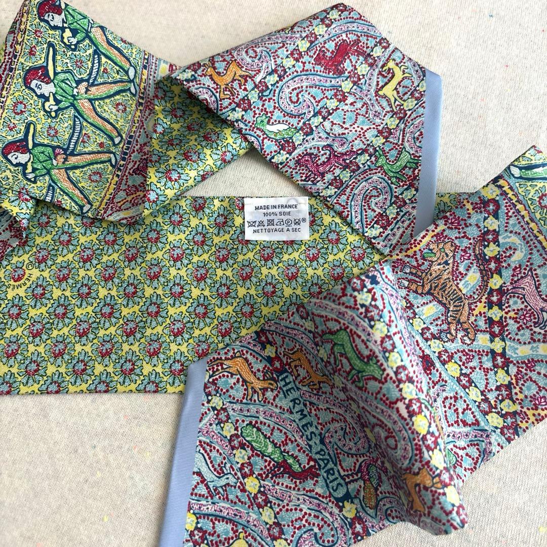 新品　エルメス　スカーフ　マキシツイリー　ラルバイ　グリーン