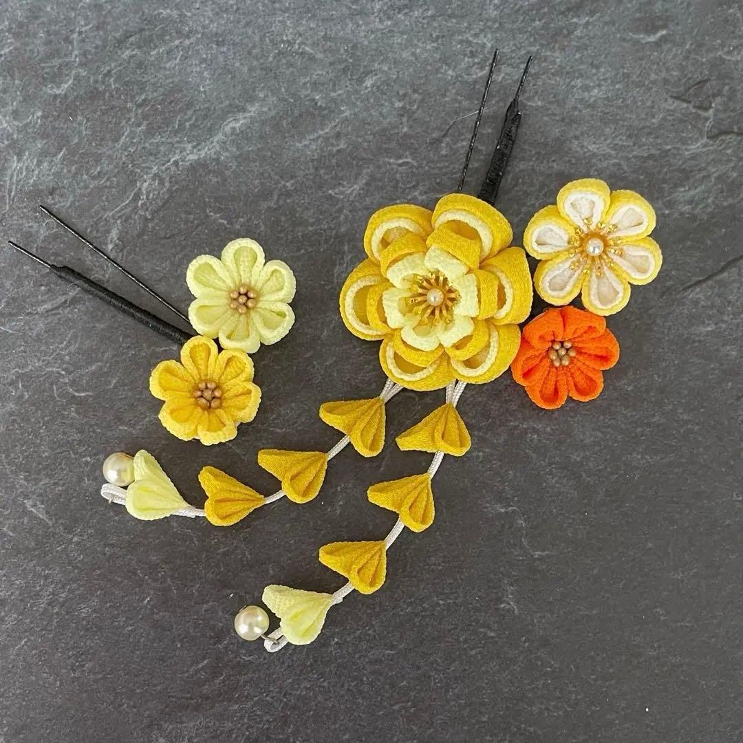 【てふてふ】つまみ細工の髪飾り