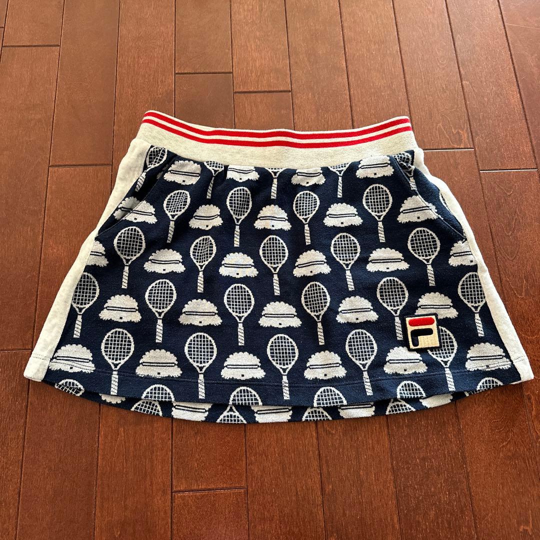FILA テニスラケット柄 ジャケット&スカート セット　Mサイズ