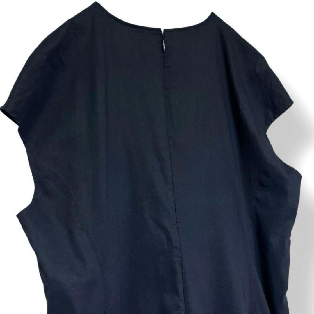 23区 オンワード樫山 リネン混ストレッチロングワンピース 洗える 46 4L