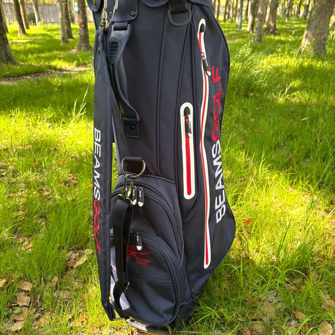 ビームス【BEAMS】スタンド式キャディーバッグ 《ネイビー色》