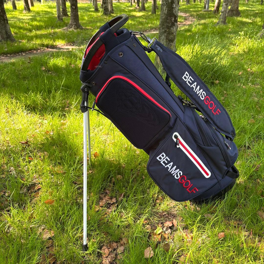 ビームス【BEAMS】スタンド式キャディーバッグ 《ネイビー色》