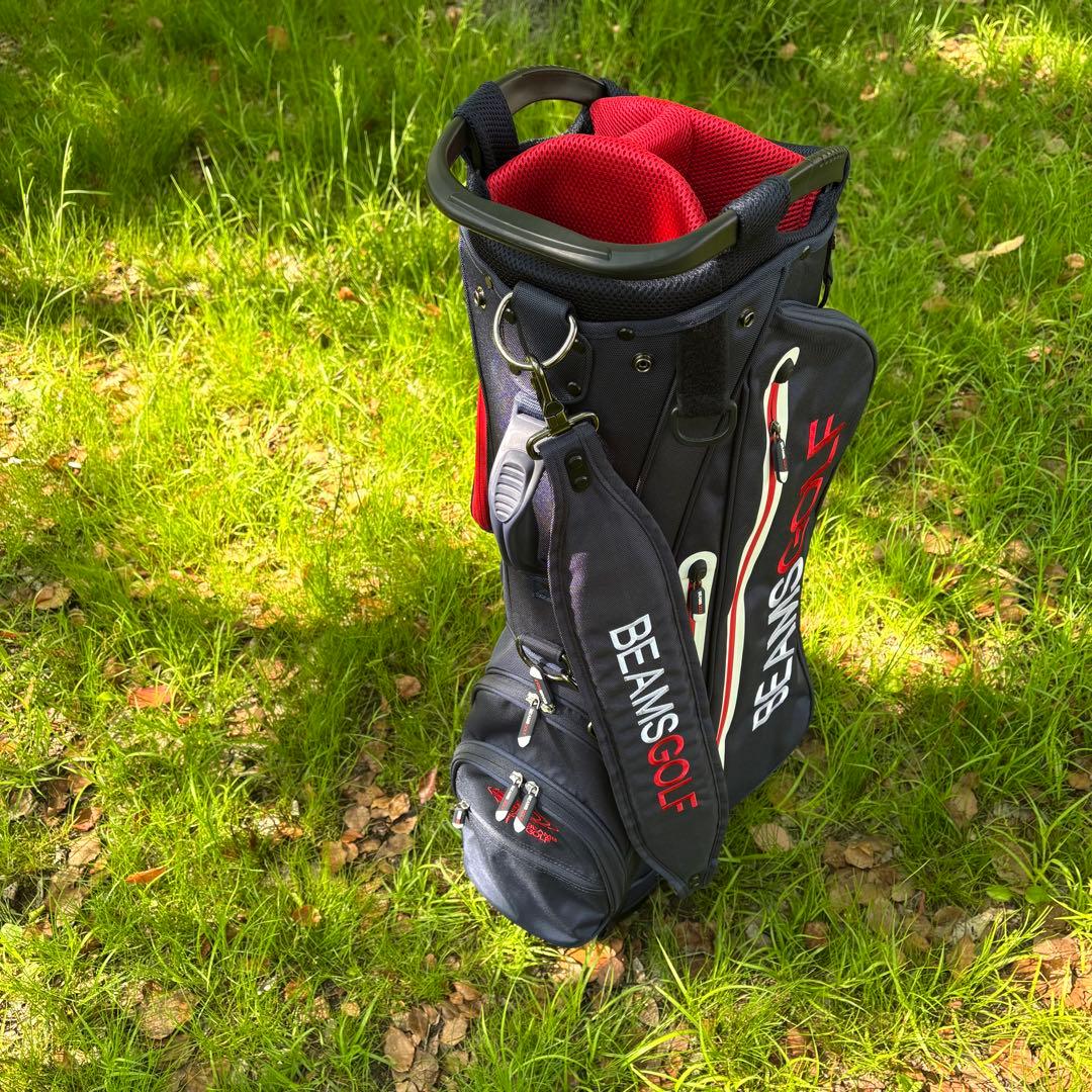 ビームス【BEAMS】スタンド式キャディーバッグ 《ネイビー色》