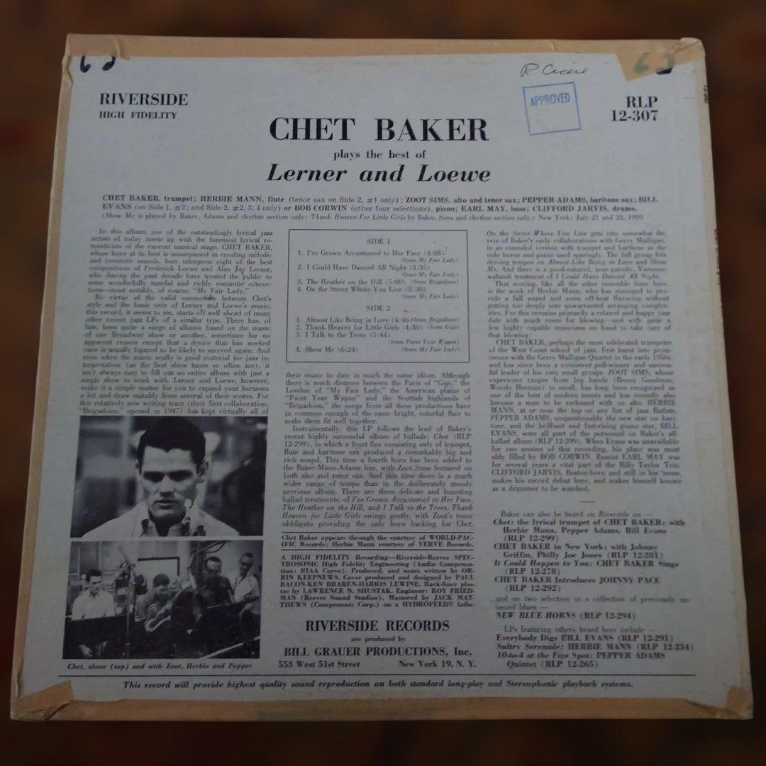 米国ChetBakerPlaysTheBestOf Lerner&Loewe