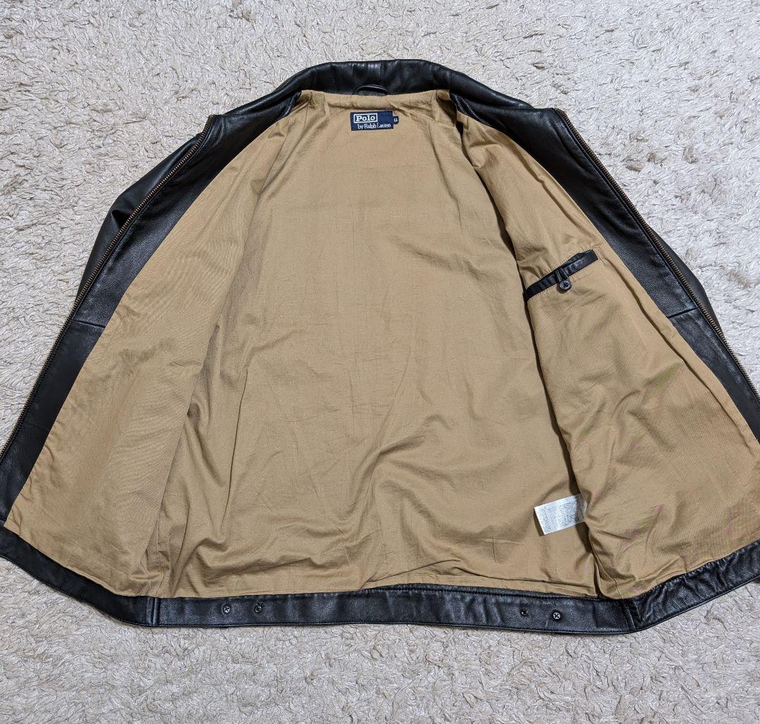 POLO by Ralph Lauren レザージャケット 羊革 黒 XL