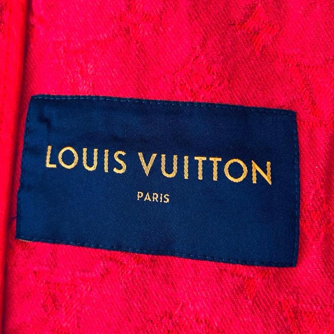 ルイヴィトン LOUIS VUITTON デニムジャケット モノグラム レッド